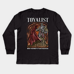 Darkseid Toyalist Kids Long Sleeve T-Shirt